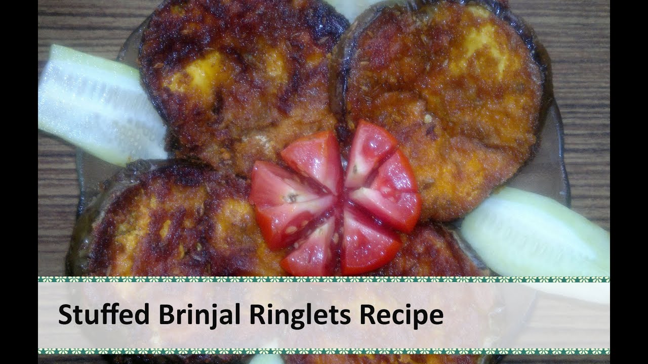 Bharwa Baingan Recipe | Baingan Fry Recipe | Stuffed Brinjal Ringlets Recipe by Healthy Kadai