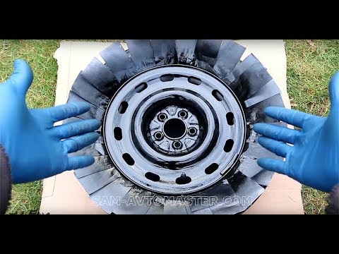 Маленькая хитрость при покраске колесного диска автомобиля Маленькая хитрость при покраске колесного диска автомобиля