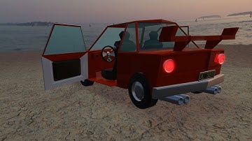 low poly race car, blender eevee