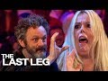 Michael Sheen and Roisin Conaty perform a scene from ‘Mike The Cameraman: The Biopic’ - The Last Leg