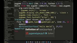 How to put text in cycle on the screen with Python and Pygame