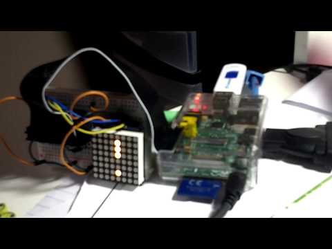 Raspberry Pi 8x8 LED backpack