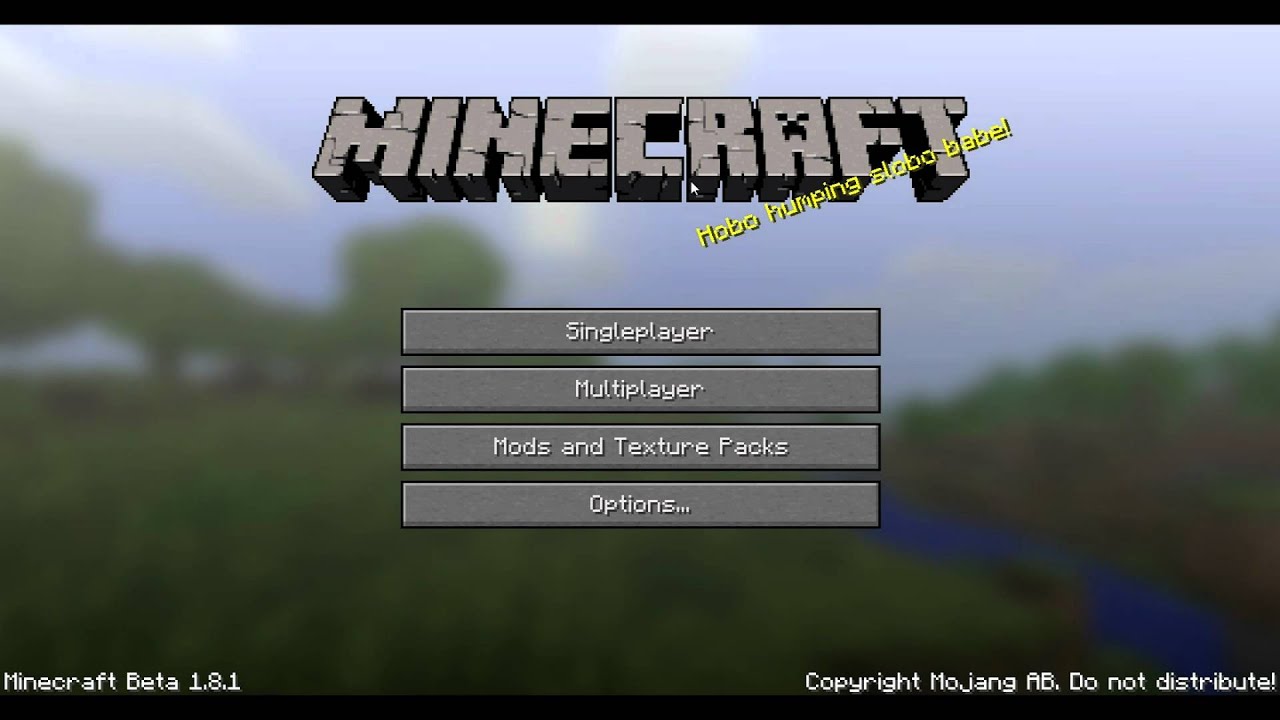 Minecraft Wtf Title Screen Message Youtube