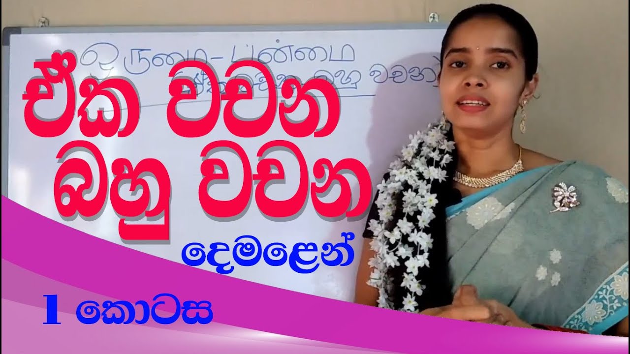 eka wachana - bahu wachana tamil | දෙමළ ඒක වචන බහු වචන පද | tamil with sureka