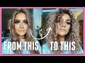 HOW I STYLE MY CURLY HAIR | EASY STRAIGHT TO CURLY TRANSFORMATION | EmmasRectangle