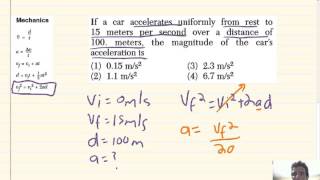 Y1U1L Acceleration Practice Problems
