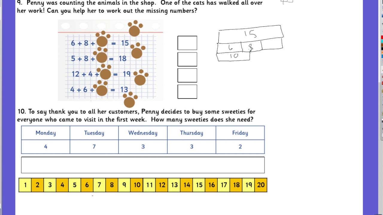 Year 1 RPS addition and subtraction answers Part 3 - YouTube