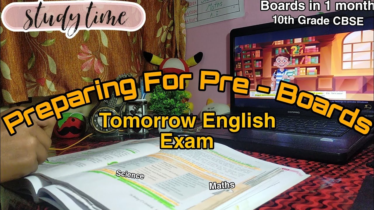 Preparing For *English* Pre Boards || 10th Grade CBSE || study with me ...
