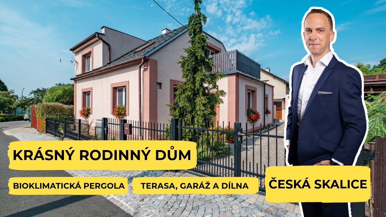 Zrekonstruovaný rodinný dům s garáží, bioklimatickou pergolou a přípravou na bazén, Česká Skalice