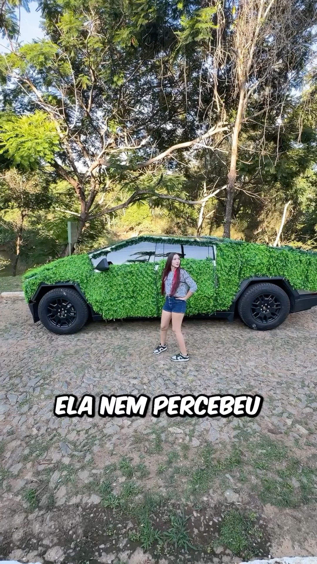 CYBERTRUCK DE GRAMA! #shorts
