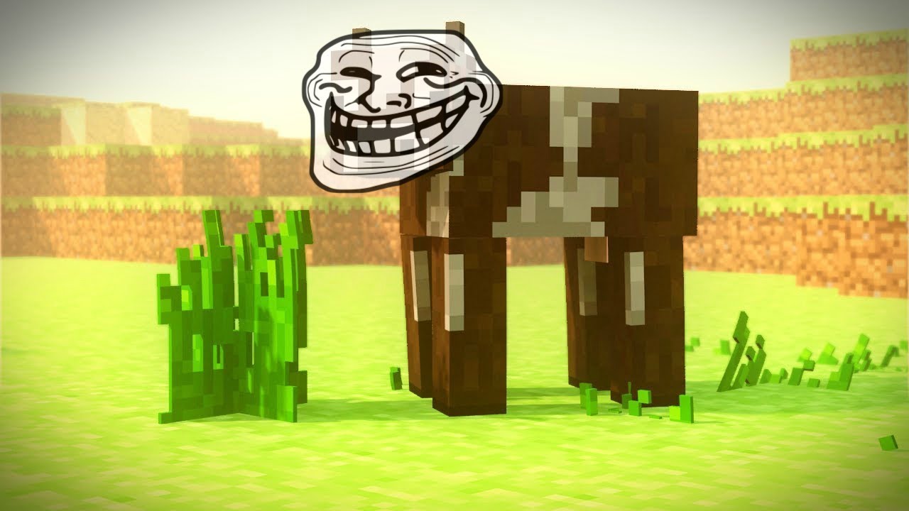 Minecraft: Trolling Cows (Minecraft Short) - YouTube.