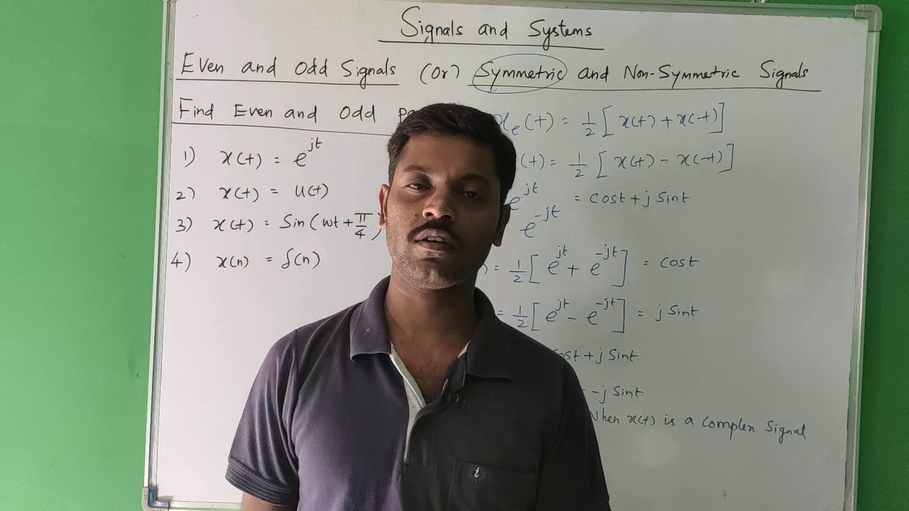 Even And Odd Signals Symmetric And Non Symmetric Signals In Tamil