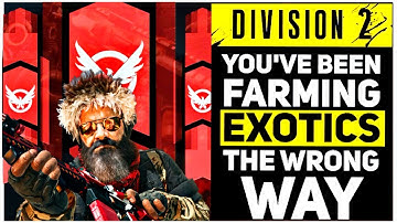 THE DIVISION 2 BEST SOLO EXOTIC FARM! GET UNLIMITED EXOTICS ON ANY DIFFICULTY! (ITS PATCHED)