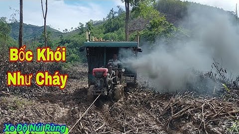 Xe Công Nông Chở Gỗ Keo Ga Hết Mã Lực Bốc Khói Đen Chết Máy / Xe Độ Núi Rừng