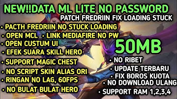 Data ML Lite 50Mb Khusus Push Rank No Password| ML Lite | Cara Mengatasi Lag & Patah ML