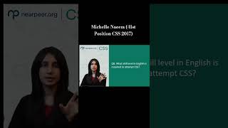 What Skill level in English is Required To attempt CSS  | Michelle Naeem (41st Position CSS 2017)