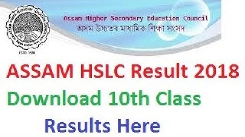 Assam HSLC Results 2018, SEBA Class 10th Results 2018 Download