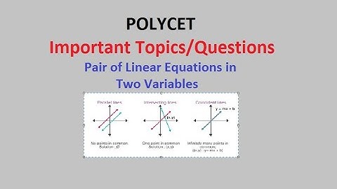 Polycet | Pair of Linear Equations | Important Topics and Questions   #polycet2025