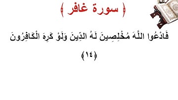 سورة غافر الأية 14