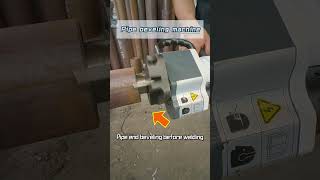 Pipe beveling machine, used for pipe end bevel preparation before welding. #Bevelingmachine