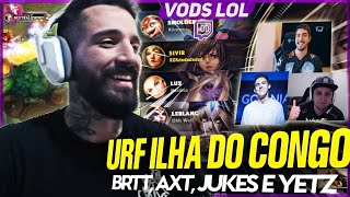 URF MUITO ENGRAÇADO 😆 ILHA DO CONGO (BrTT, Jukes, Yetz e Axt) - HIGHLIGHTS BR LOL