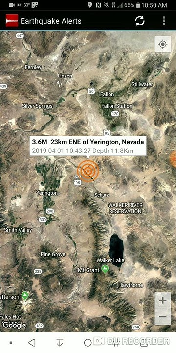 Earthquake near me yerington nv