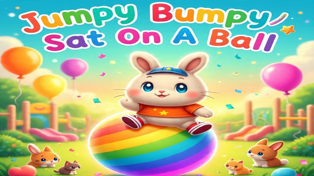 Jumpy Bumpy Sat On A Ball 🐰| Fun Kids Action Song|Jump,Clap & Count to ...