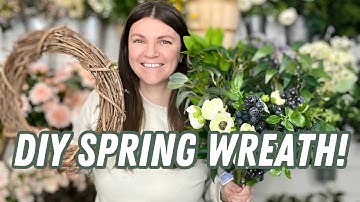 How to make an EASY spring wreath! 🌿