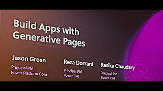 PPCC 2025 | 2025-10-30 | Build Apps with Generative Pages