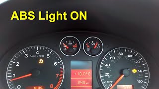 abs light on - diagnostic test and sensor fix audi a3 8pa (part 1)