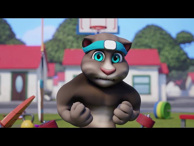 Super Strong 💪 NEW CARTOON 💪 Talking Tom Shorts (S2 Episode 5) class=