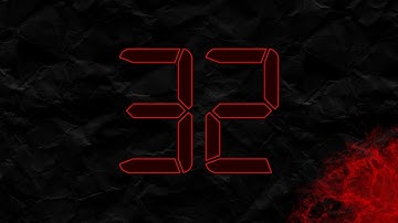 Countdown from 32 to 0 in RED