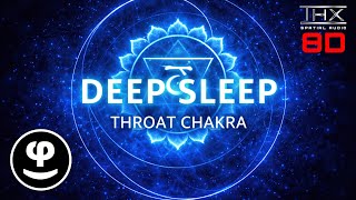 Deep Sleep | Throat Chakra | THX-8D Audio | Binaural Beats | Black Screen