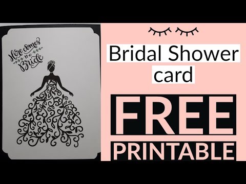 Bridal Shower card and free printable