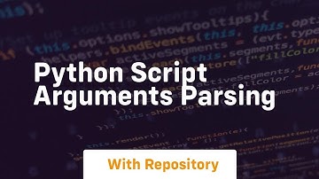python script arguments parsing