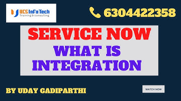 What is integration in Service Now explained in detail by Uday Gadiparthi .Contact us at 6304422358