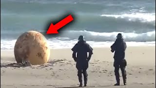 MISTERIO en JAPÓN APARECE UNA ENORME BOLA de HIERRO en UNA PLAYA