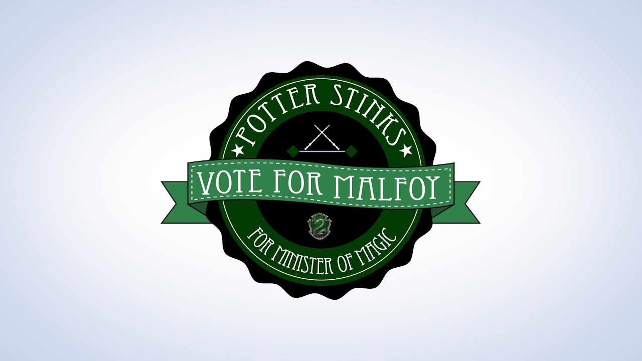 Potter Stinks (Vote for Malfoy) Animated Badge After Effects - YouTube.