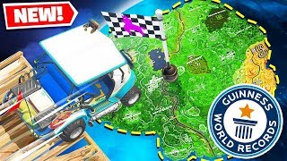 *WORLD RECORD* WE BUILT A RACE TRACK AROUND THE ENTIRE MAP! - Fortnite Battle Royale