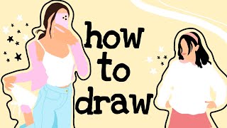 how to draw cartoon portraits | soft girl aesthetics 🍰 screenshot 5
