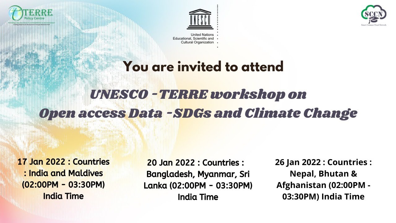 UNESCO - TERRE workshop on Open access Data - SDGs and Climate Change