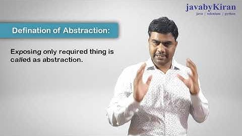Abstraction in java revision video for interview. Java By kiran