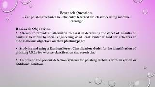 Identification and Classification of Phishing Websites Using Machine Learning