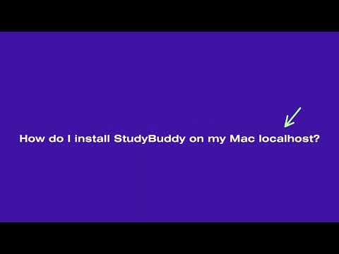 How do I install StudyBuddy on my Mac localhost?