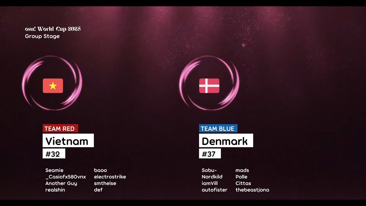 osu! World Cup 2025 Vietnam vs Denmark (Group Stage)