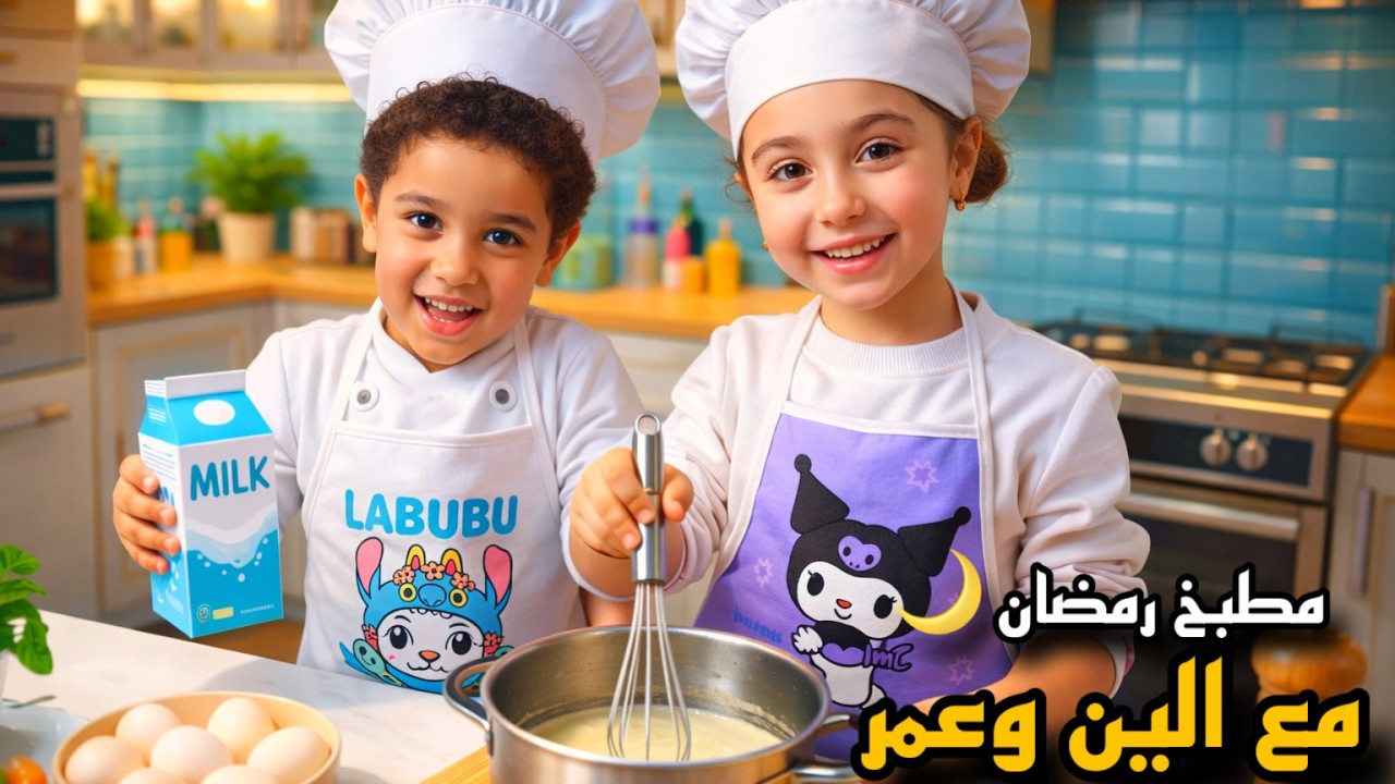 أول أكلة حلا لرمضان بصنع إلين وعمر.. لا يفوتكم الجمال! 😍🌙