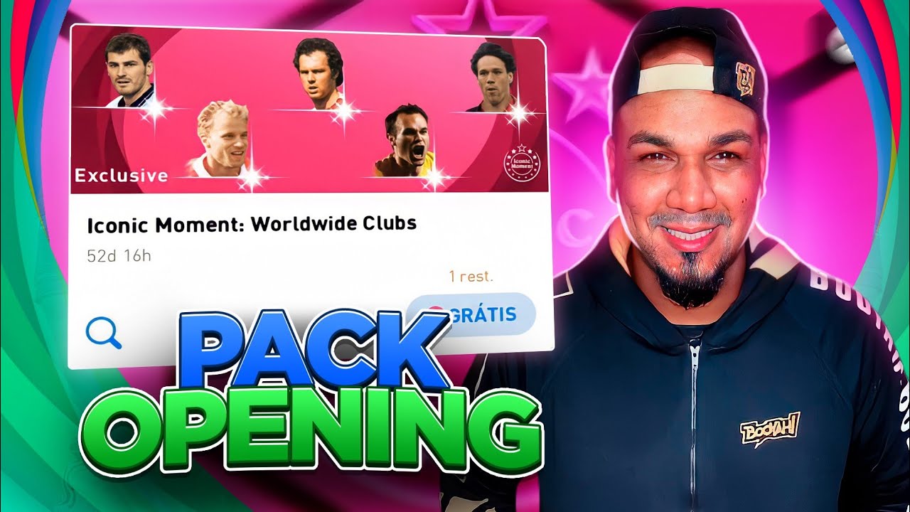 MEU PACK OPEN ICONIC MOMENTS GRÁTIS NO PES 2021 MOBILE