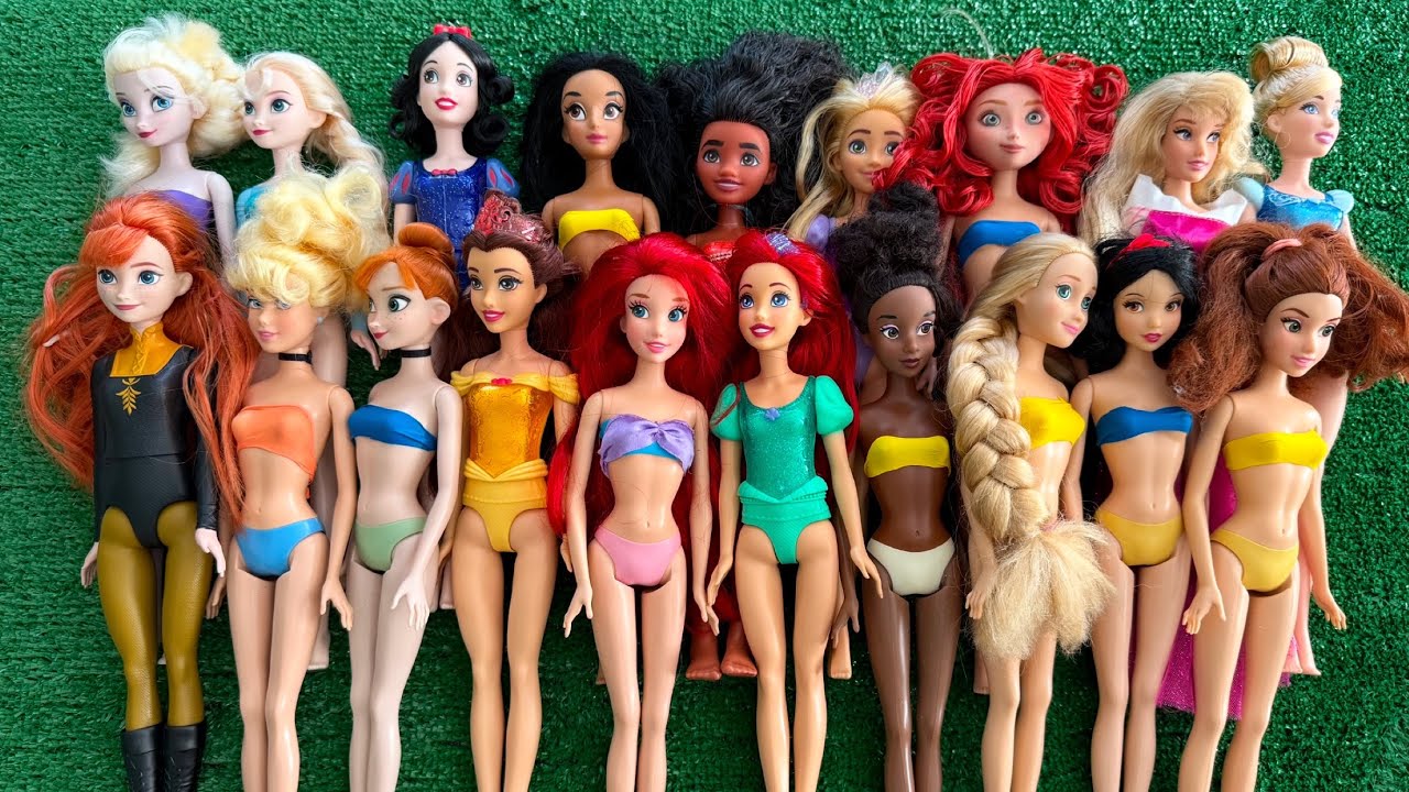 ASMR   Unboxing Mattel Disney Princess Spin & Reveal Surprise Dolls! Satisfying video   Review Toys