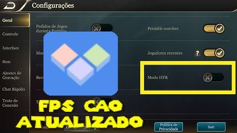 Arena of valor fps cao atualizado e modo hfr
