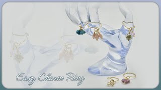 Easy Charm Ring Tutorial!🌸🪻💍